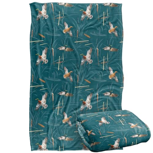 Jq Licensing - Bs-Jp Waterfowl Marsh Ducks Hunting Pattern Silky Touch Super Soft Throw Blanket 91 x 147 Cm