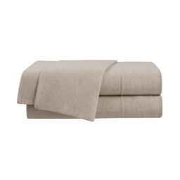Vellux 4-Piece Full Size Sheet Set - Cotton Blend - Solid Sheet Set - Ultra-Soft & Cozy T-Shirt - Bed Sheet Set - Deep Pocket - Easy Care - Taupe