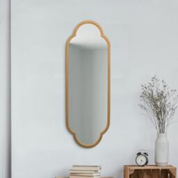 "The Duplici - New Gold Metal Framed Double Arched Oval Wall Mirror 40"" X 14"" (102CM X 35.5CM)"