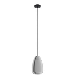 Eglo Pendant Lamp Chelvey, Smoked Glass, Metal Black, Dining Table Light