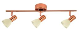EGLO LED ceiling lamp Glossy 2, ceiling spotlight, copper steel