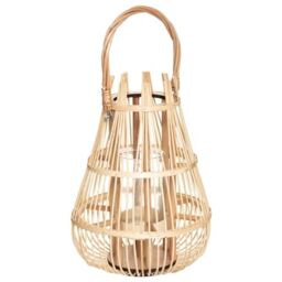 Atmosphera - Rattan Lantern Basket Shaped H 37.5 cm