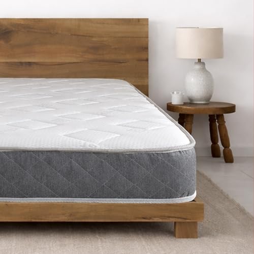 Starlight Beds Double Mattress with Springs & Memory Foam - Grey Jump N Tac Model, 7 Inch Budget Mattress, Soft Support, 135x190cm
