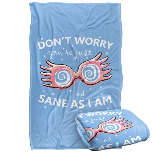 "LOGOVISION Kids Harry Potter Luna Lovegood Spectrespecs White Silky Touch Super Soft Throw Blanket 36""x58"""