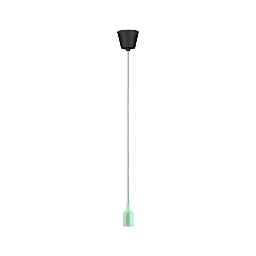 Paulmann 78428 Pendant luminaire Neordic Ketil max 60 watt lamp (not Included) Pendant luminaire Light Green, Black Silicone, Plastic E27