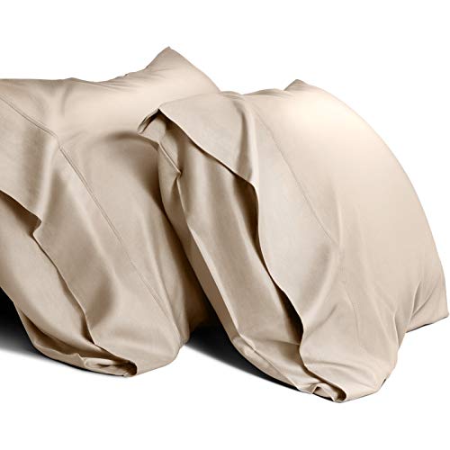 WishSmile Taupe Cooling Pillowcases King Pillow Cases Set of 2,Hair and Skin Friendly,20x36 inches