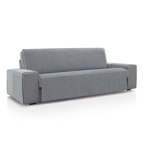 ECOMMERC3 - 2 Seater Sofa Cover Size 115 x 220 cm - Light Grey Soft Touch Sofa Cover 100% Made in Spain