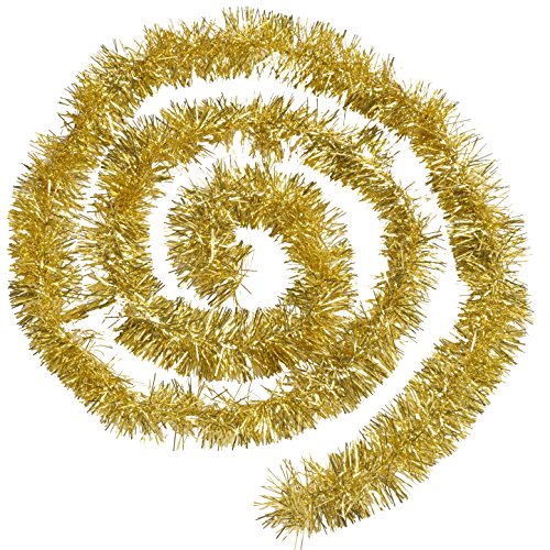 WeRChristmas 10 m Garland Christmas Tree Tinsel, Gold
