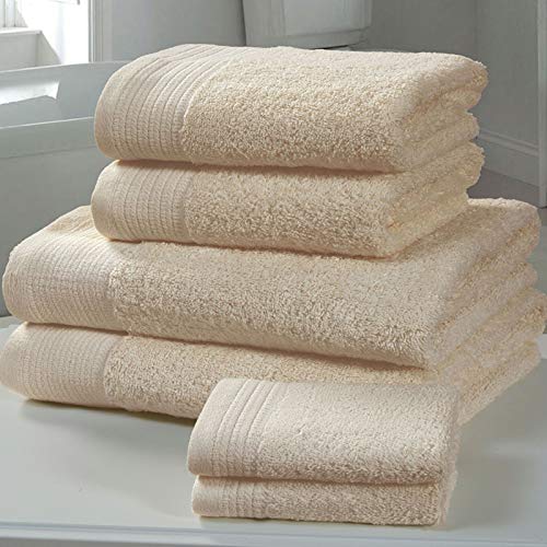 Chatsworth Biscuit 2 Piece Luxurious Super Soft Egyptian Combed Cotton Towel Bale