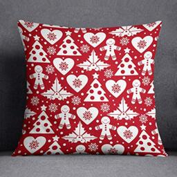 Questo Casa Christmas Tree Cushion Cover with Invisible Zipper Cushion Cover Decorative Cushion Cover Home Decor Sofa Coffee House Size 45 x 45 cm - Designed and Made in Turkey
