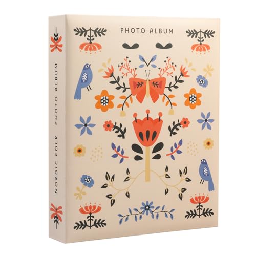 Grupo Erik Large Photo Album - Nordic Folk - Slip In Photo Albums 200 Pockets, 13x20 cm, Memory Book - Family Gifts Under 15 Pounds, Gifts For Women & For Men