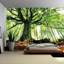 ENJOHOS Wall Tapestry for Living Room Bedroom Tapestry Wall Hanging Large 3D Wall Art Covering（W79 x T59,Green Tapestry）