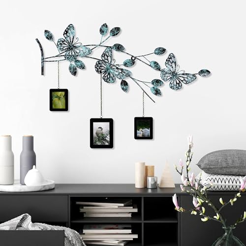 Handmade Decorative Metal Wall Accessory, 93 x 65 x 4 cm - 100% Metal, Unique Hand-Painted Design - Perfect for Home Decor, Adds Elegance & Style
