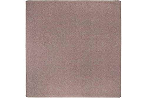 andiamo Grotone Round Rug with Fleece Backing, Tested for Harmful Substances, Mottled, Colour: Dark Beige, Size: 50 x 80 cm