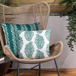 Paoletti Kalindi Stripe Outdoor Polyester Filled Cushion - Twin Pack