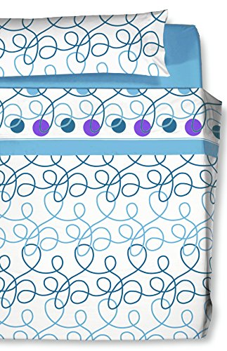 CARLA RUBINI Bedding Set, Microfibre, Blue/Brown, Bett 150 cm