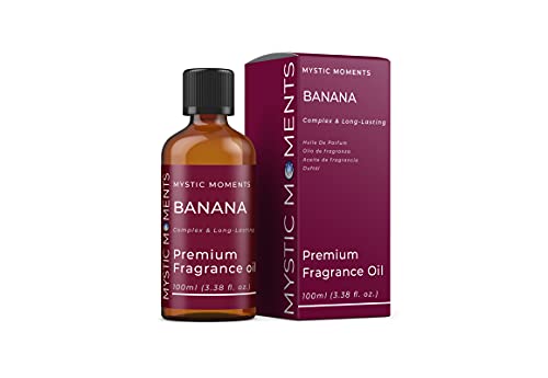 Mystic Moments - Banana Fragrance Oil - 100ml - Banana notes create a sweet creamy banana scent for candles, soaps, wax melts and diffusers.