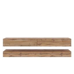 SELSEY HYLIA - Floating TV Stand/Modern TV Unit/Living Room TV Cabinet / 140 cm/Golden Oak