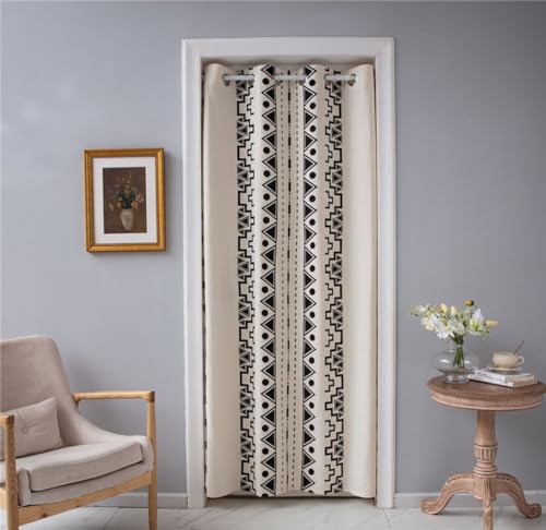 F-CHU Boho Door Curtains for Doorways Privacy,Room Divider Curtains, Insulated Curtains,1 Panel 47x79 inch,Suitable for Door Width27-39inch (NOT Include Rome Bar, Telescopic Rod)