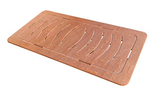CASTELMERLINO Okumè 112 Shower Mat in Marine Plywood 121 x 62 cm for Plates 140 x 80 cm