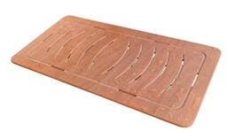 CASTELMERLINO Okumè 112 Shower Mat in Marine Plywood 121 x 62 cm for Plates 140 x 80 cm