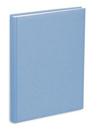 Photo Album with Pockets 21 x 28 cm Holds 200 Photos 13 x 18 cm, Cover in Light Blue Cotton Fabric