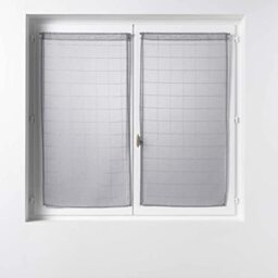 Douceur d'Intérieur, Eulalie 2 x 60 x 160 cm Sandblasted Fantasy Straight Curtain Pole Grey