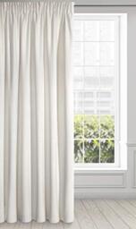 Eurofirany Soft Plain Opaque Velvet Curtain with Rufflette Tape For Rail - 1 Unit, Thick Fluffy Panel Drape Classic Glamour Elegant Living Room Bedroom, W55'' x L106'', 140x270 cm, Cream