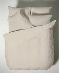 Plain Dyed Cotton Percal Neutral Duvet Set 200TC 200 x 220 cm - 50 x 80 cm (2)