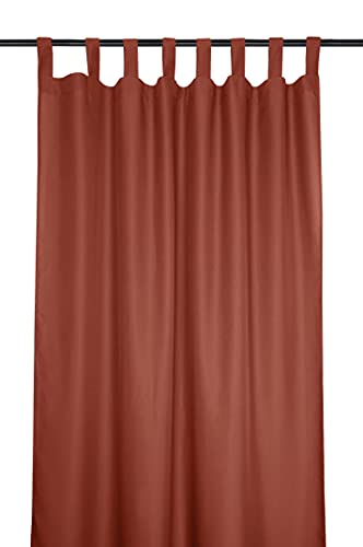 Lovely Casa Nelson Curtain 135 x 260 cm 100% Polyester Terracotta