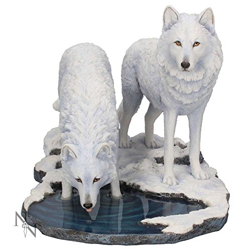 Nemesis Now Warriors of Winter Wolf Lisa Parker 18 cm Statue, White