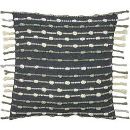 furn. Dhadit Cushion Cover, Cotton, Polyester, Charcoal/Natural