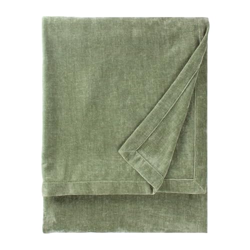 Furn Yard Heavy Chenille Throw – Luxury Soft Velvet Decorative Blanket for Bed or Sofa (Eucalyptus - 130x180cm)