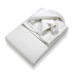 SETEX Waterproof Molleton Mattress Protector, 2 Layers, 140 x 220 cm, 100% Cotton Mattress Protector, Corner Elastics, White