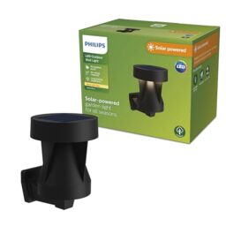 PHILIPS Avery Outdoor Solar Wall Light, 2700 K, 200 lm, Black​