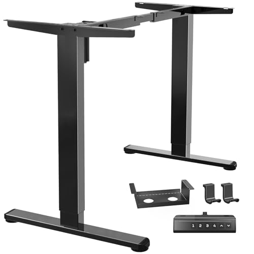 Marsail Standing Desk Frame,Electric Standing Desk Legs with Powerful Motor,Height-Adjustable Desk Leg with 176 lbs Max Load for Various Desktops,Stand up Desk Legs with 4 Memory Presets,Frame Only