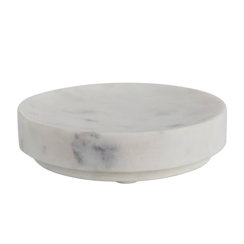 "Creative Co-op Soap Dish, Marble, White, 5"" L x 5"" W x 1"" H"