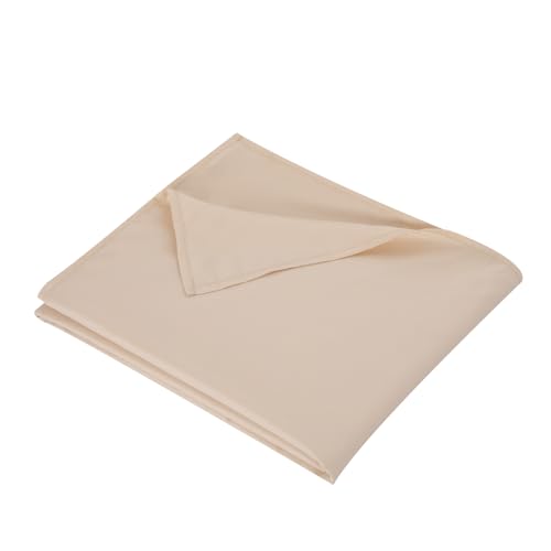 Twin Flat Sheet,66x96Inch Beige - Ultra Soft Breathable Brushed Microfiber Top Sheet - Hotel Quality & Wrinkle-Free - Shrinkage, Fade Resistant - Easy Care Twin Sheets