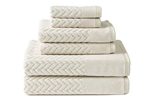 Texere Organic Cotton 6-Piece Towel Set (Chestnut, Birch) Best Xmas Gifts