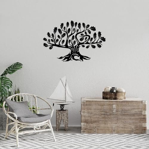 Stylish Black Decorative Metal Wall Accessory, 70 x 46 cm, 100% Metal (1.5 mm Thick), Easy Wall Mounting, Perfect for Modern Home Decor