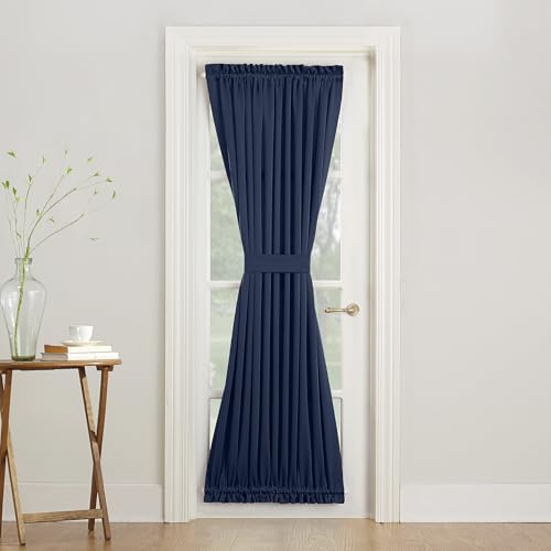 "Sun Zero Rod Pocket Energy Efficient Window Door Panel, Polyester, Navy Blue, 54"" W x 72"" L (Pack of 1)"