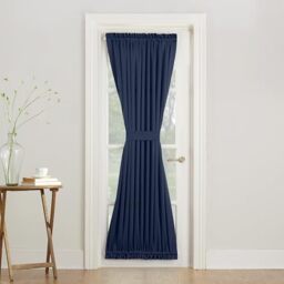 "Sun Zero Rod Pocket Energy Efficient Window Door Panel, Polyester, Navy Blue, 54"" W x 72"" L (Pack of 1)"