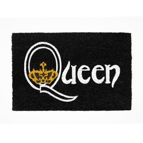 Grupo Erik Door Mat - Queen Merchandise Band - 15.7 x 23.6 in - 40 x 60 cm Coconut Coir, Waterproof, Non Slip Door Mats Indoor & Outdoor - Queen Gifts Band
