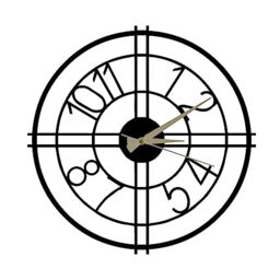 WELL HOME MOBILIARIO & DECORACIÓN Decorative Metal Wall Clock with Cross Style