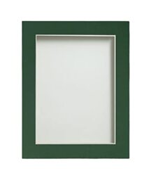 Frame Company Watson Rustic Picture Photo Frame fitted with Perspex, 10x8 inch with Bottle Green Mount for image size 7x5 inch