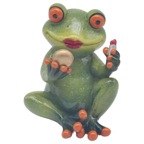 The Leonardo Collection Frog's Life Lipstick Polyresin - figurine featuring a playful frog-themed design, ideal for adding character to shelves, desks and other interior spaces.