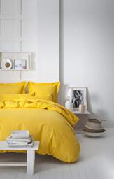 Today Drap Sheet, 100% Cotton, Yellow (Saffron), 180 x 290 cm