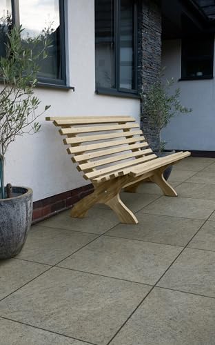 Forest Garden Kuba Curved Wooden Garden Bench 4'11 x 2'5 (1.50m x 0.74m)
