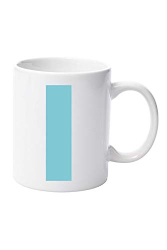 Personalised Light Blue Mug Any Letter Alphabet Mugs Coffee Cup Birthday Fathers Day Gift 11oz Ceramic Mug Xmas Birthday Christmas fmothers Day (I)