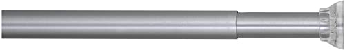 Sealskin Shower Curtain Tension Rod, extensible, Metal, Matt Aluminium, 2 X 2 X 255 cm